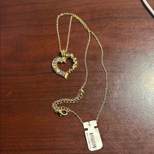 Elegant Gold Heart Pendant Necklace
